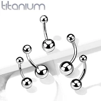 Titanium Navel Barbell 14g