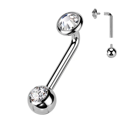 Crystal Christina Barbell 14g