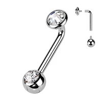 Crystal Christina Barbell 14g
