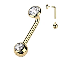 Crystal Christina Barbell 14g