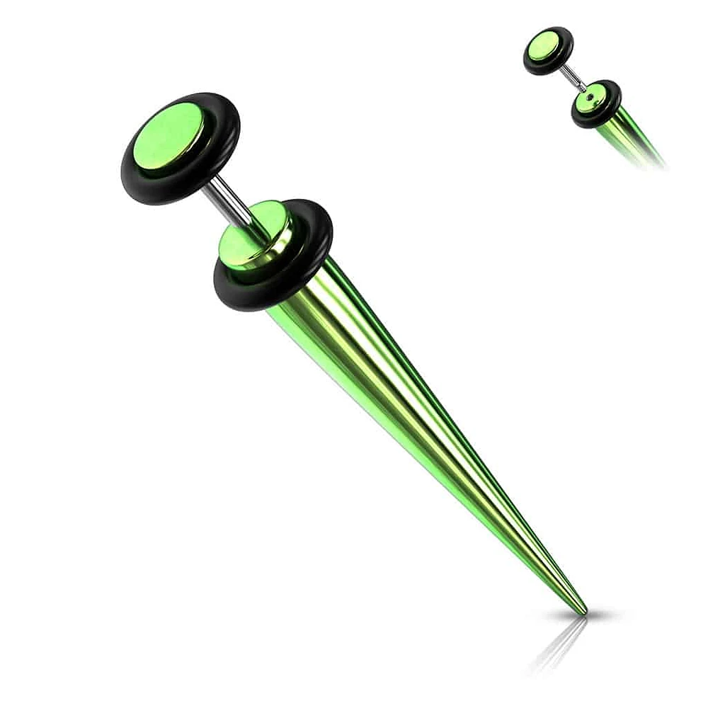 Titanium with O-Rings Faux Tapers 16g