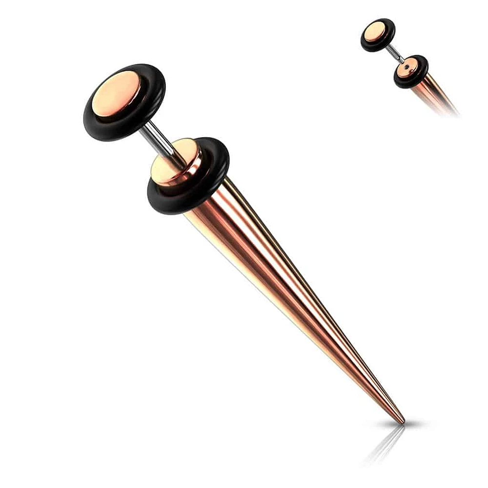 Titanium with O-Rings Faux Tapers 16g