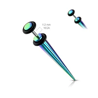 Titanium with O-Rings Faux Tapers 16g