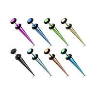Titanium with O-Rings Faux Tapers 16g