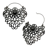 Black Lace Filigree Tunnel Hangers