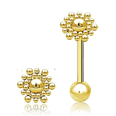 PREMIUM Dotwork Tongue Barbell 14g