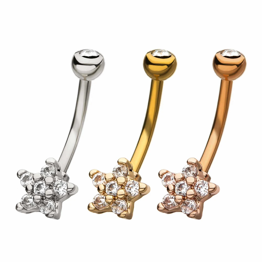 PREMIUM Flower Curved Barbell 16g