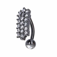 Multi Crystal Inverted Navel Barbell 14g