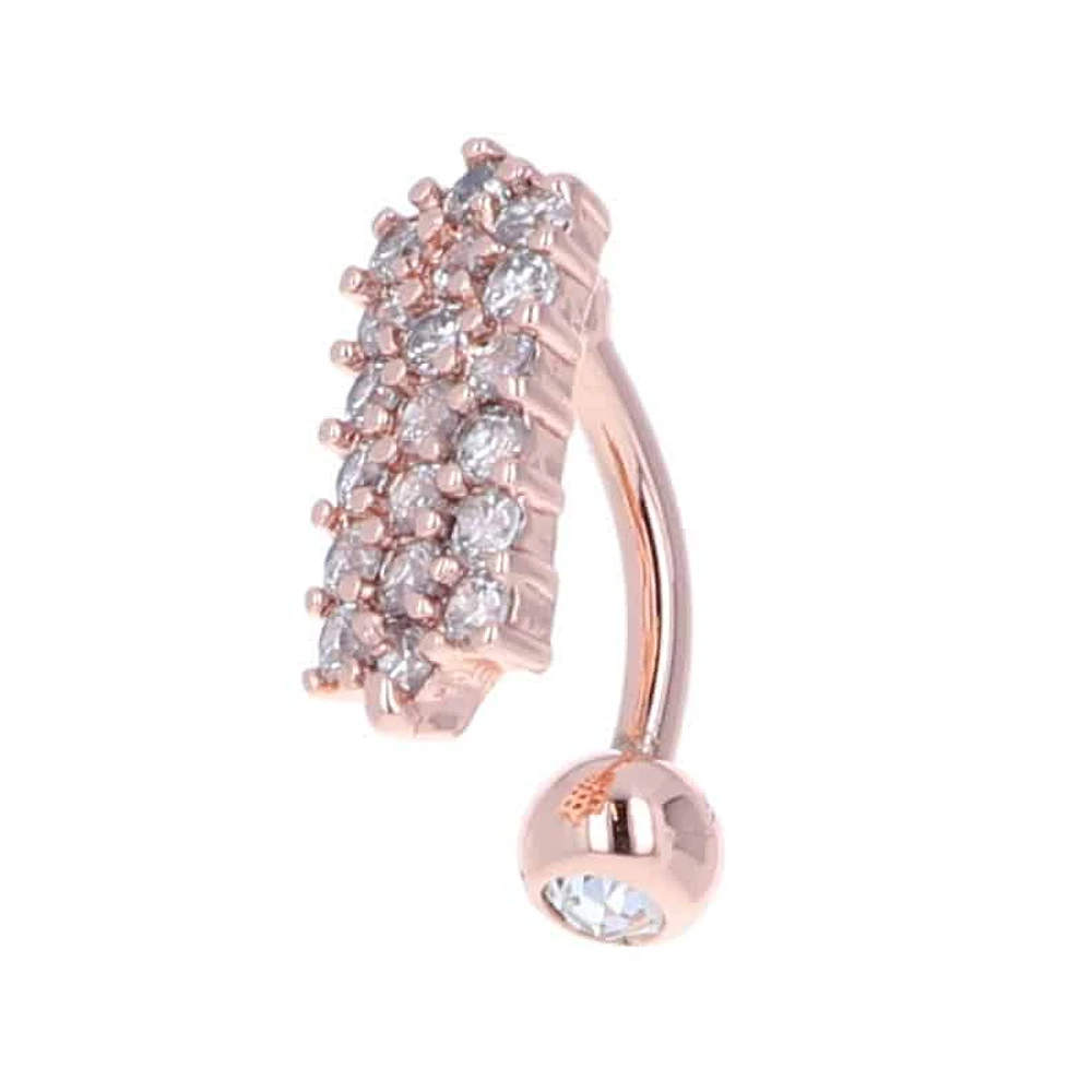 Multi Crystal Inverted Navel Barbell 14g