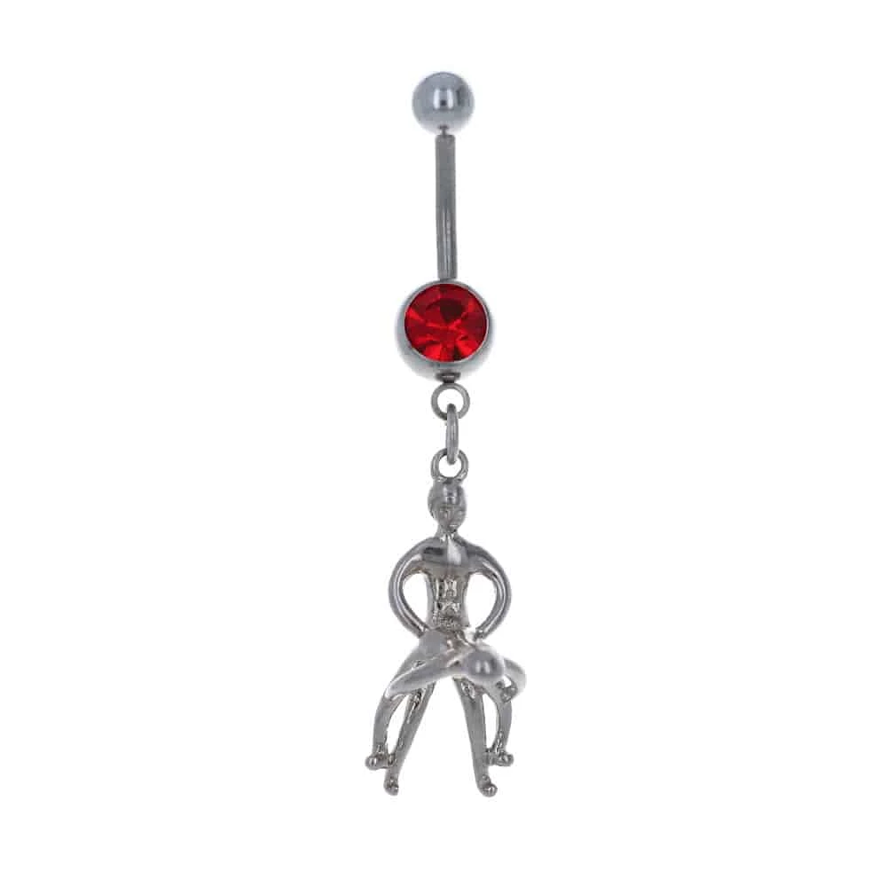 3D Sexy Time Navel Dangle 14g