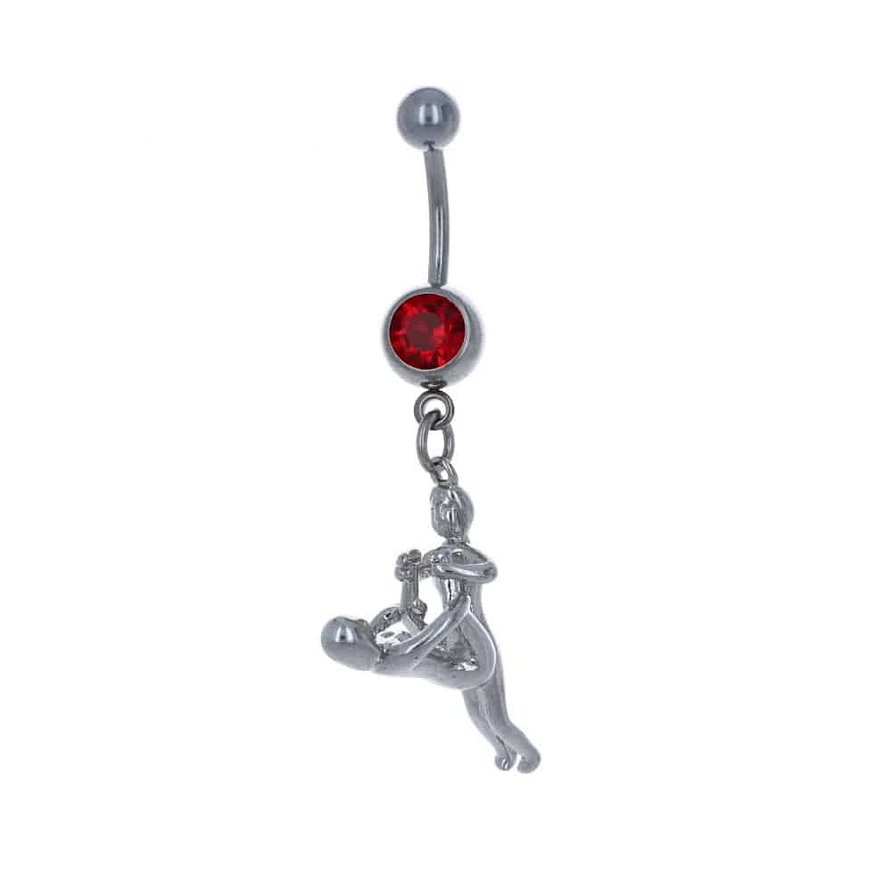 3D Sexy Time Navel Dangle 14g