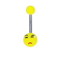 Emoji Lucite Navel Barbell 14g