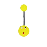 Emoji Lucite Navel Barbell 14g