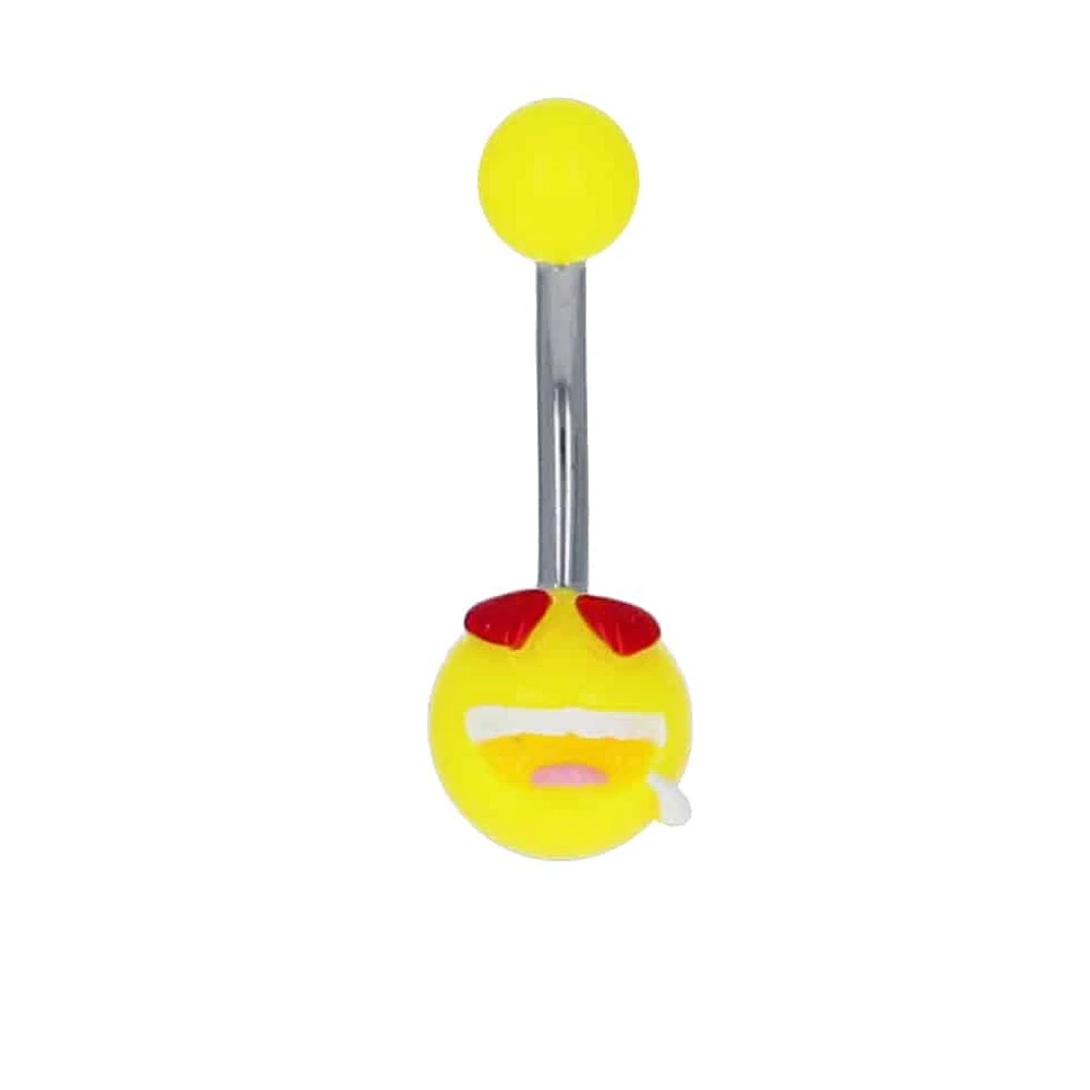 Emoji Lucite Navel Barbell 14g