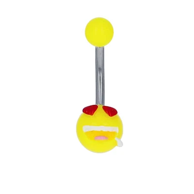 Emoji Lucite Navel Barbell 14g