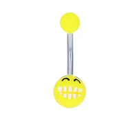 Emoji Lucite Navel Barbell 14g