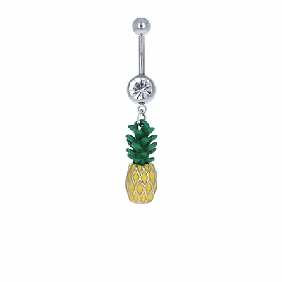 3D Pineapple Navel Dangle 14g