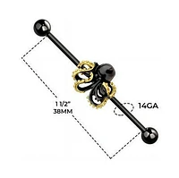 Blackline Octopus Industrial Barbell 14G