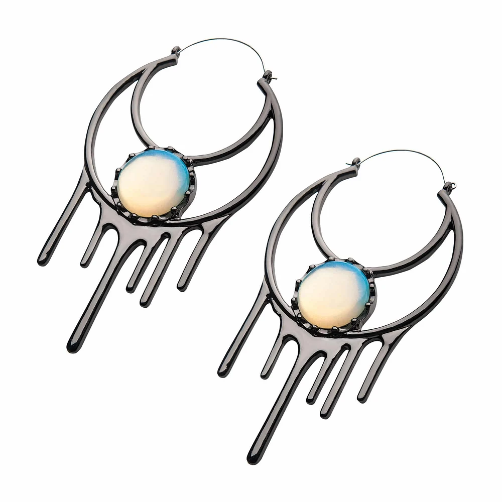 Moonstone + Dripping Tunnel Hangers