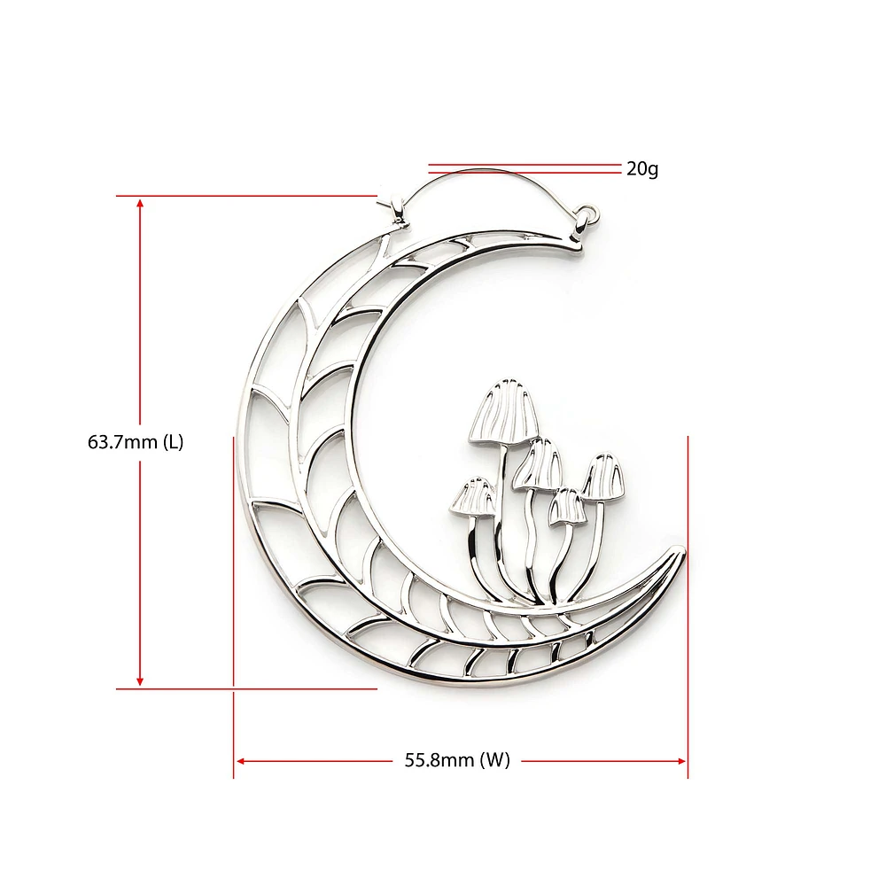 Surgical Steel Mushroom Moon Tunnel Hangers
