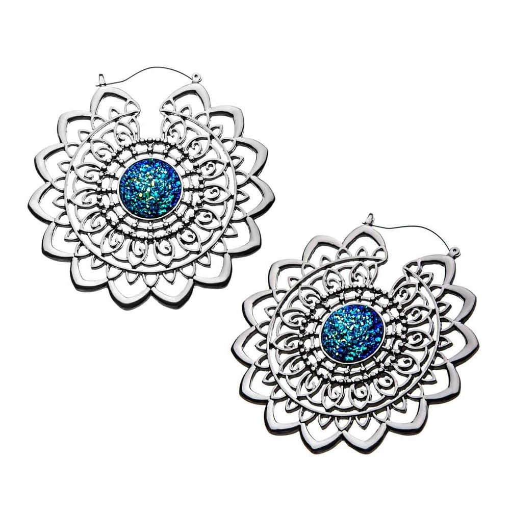 Druzy Mandala Tunnel Hangers