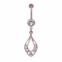 Crystal Keyhole Navel Dangle 14g