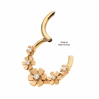 PREMIUM Flower Wreath Segment Ring 16g