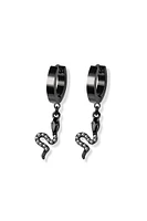 Textured Snake Dangle Cuff Earrings
