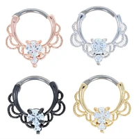 Filigree Claw-Set Crystal Clicker 16g