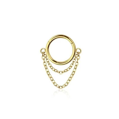 PREMIUM Double Chain Segment Ring 16g