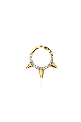 PREMIUM Spiked Channel-Set Crystal Segment Ring 16g