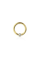 PREMIUM Bezel-Set Crystal Segment Ring 16g