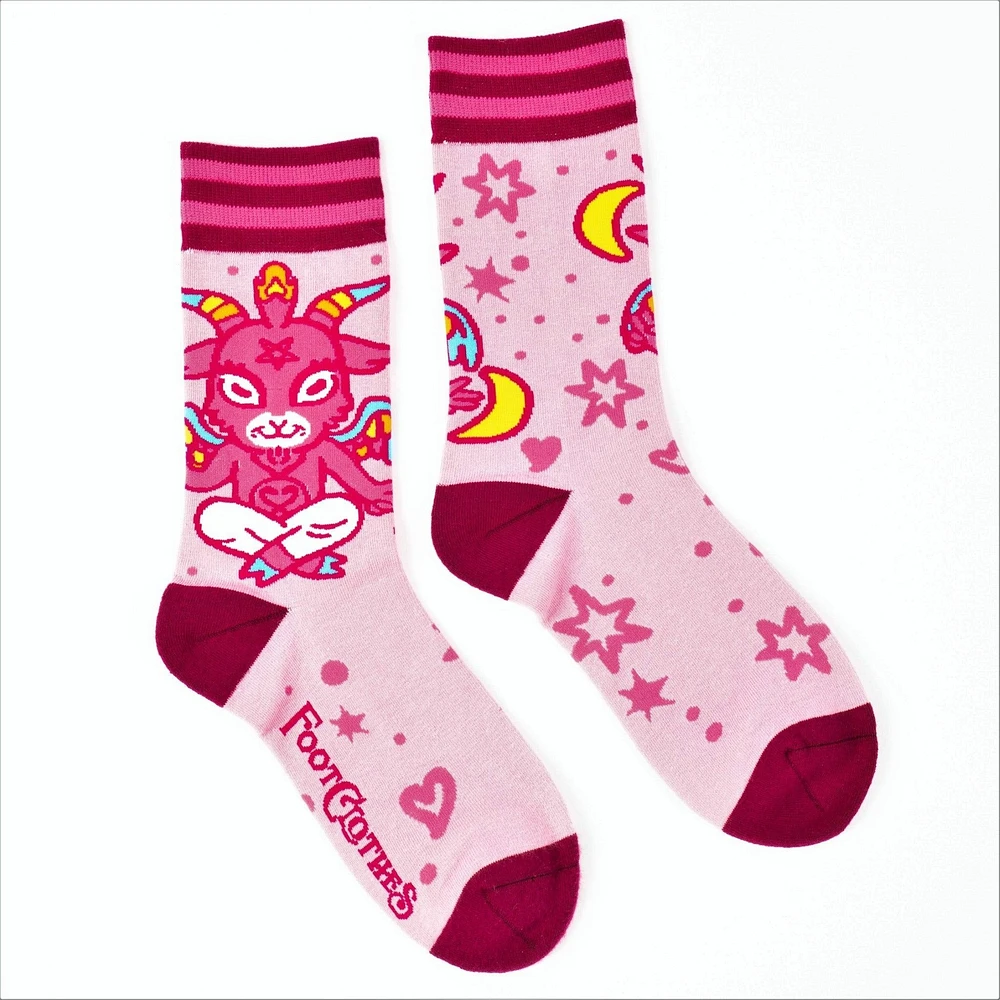 Cute Baphomet Goat Crew Socks