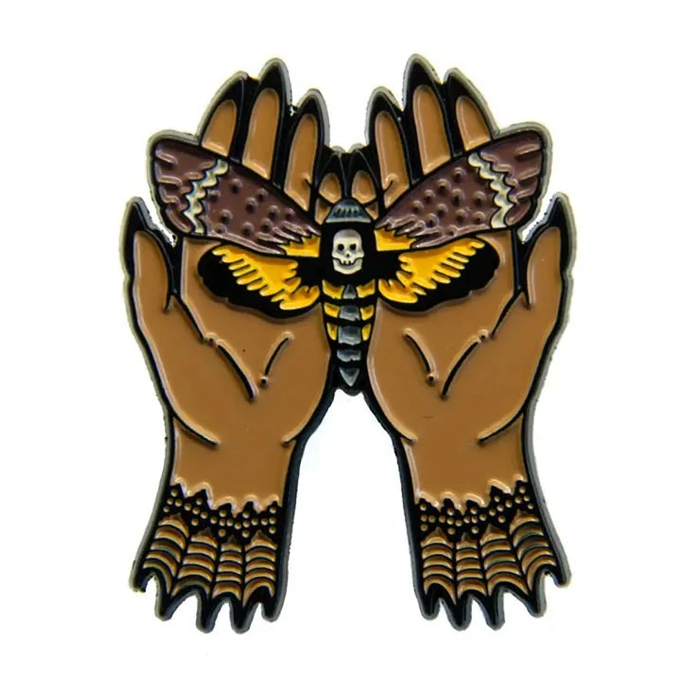 Death's Head Moth Witchy Hands Pin