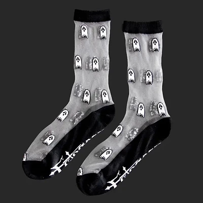 Sheer Ghost Crew Socks