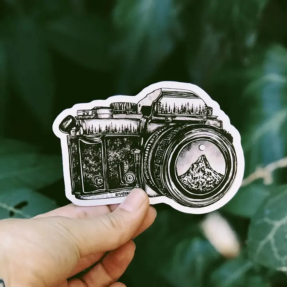 Camera + Mountain Lens Sticker