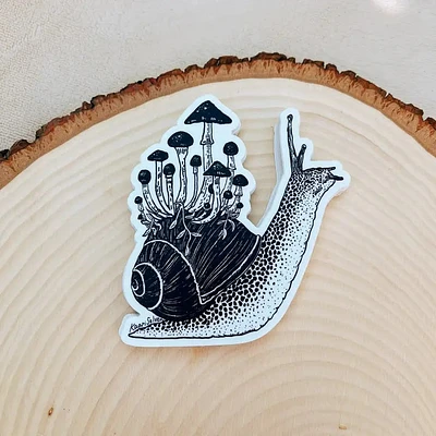 Mushroom Snail Sticker