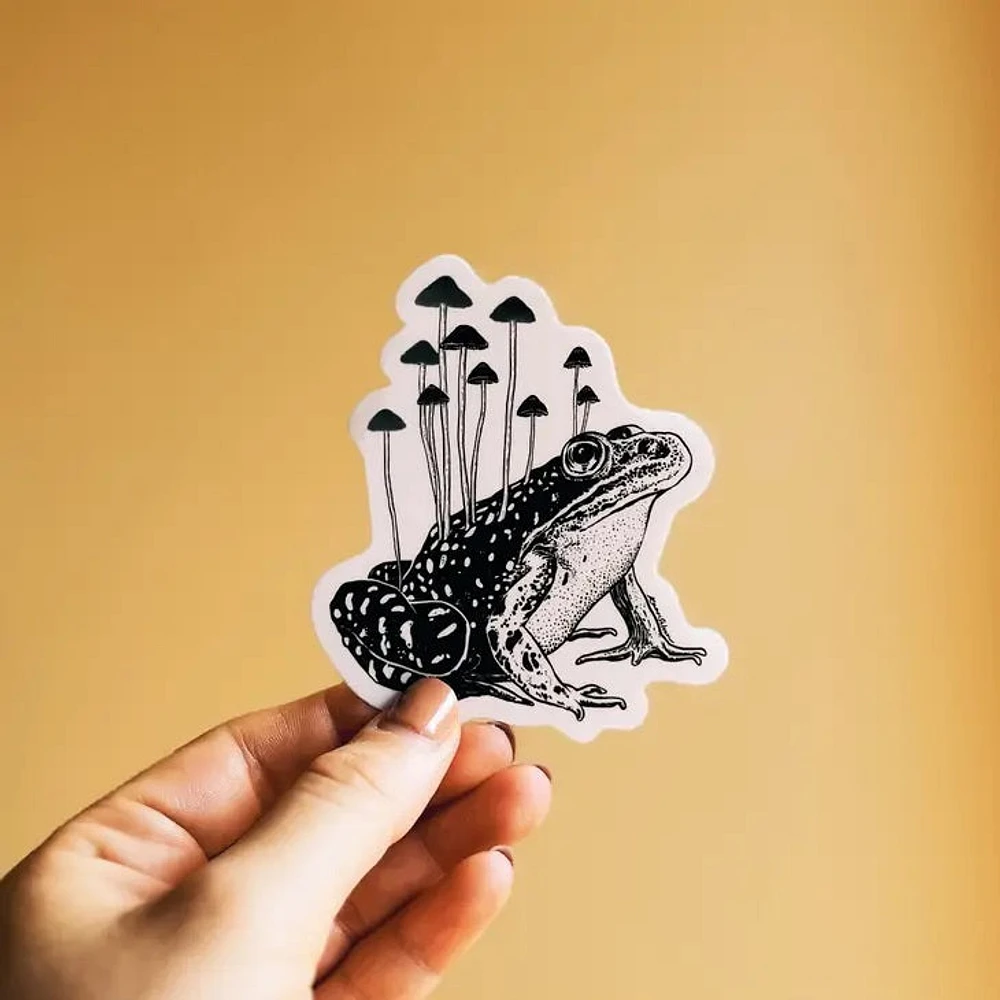 Mushroom Frog Vinyl Sticker