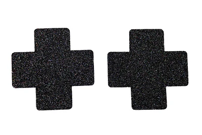 X Black Glitter Pasties