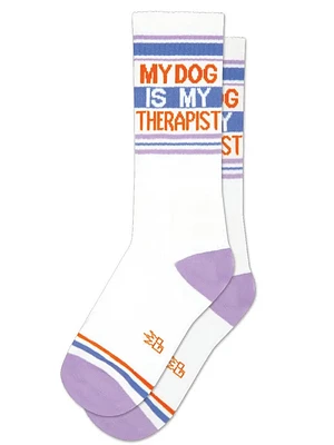 My Dog Is My Therapist Gym Crew Socks