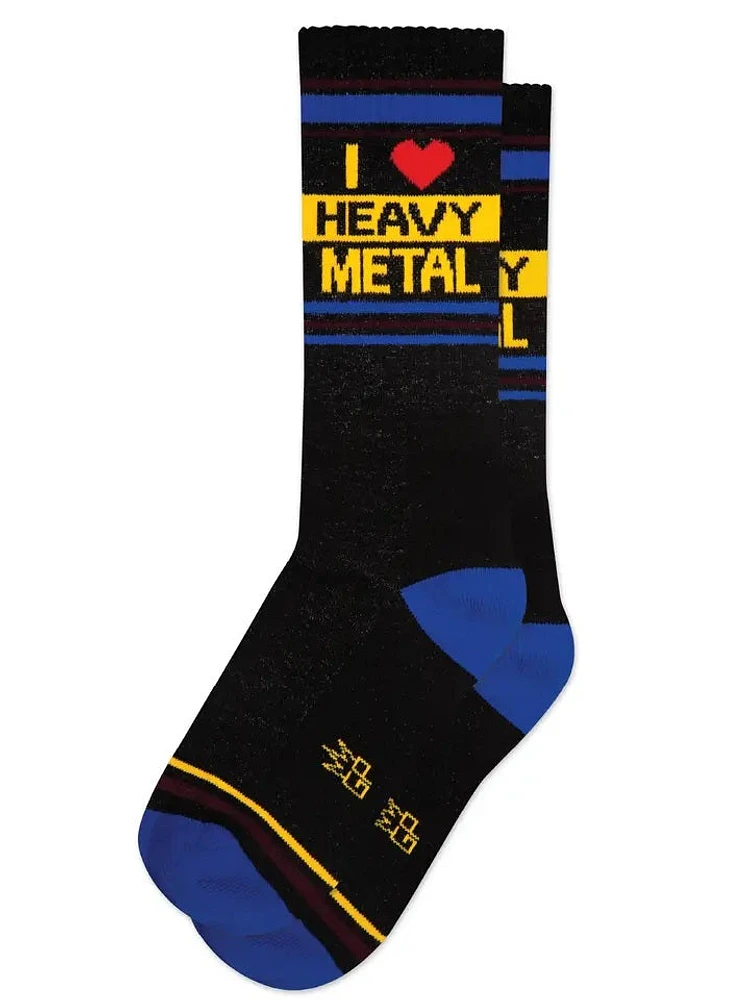 I Love Heavy Metal Gym Crew Socks