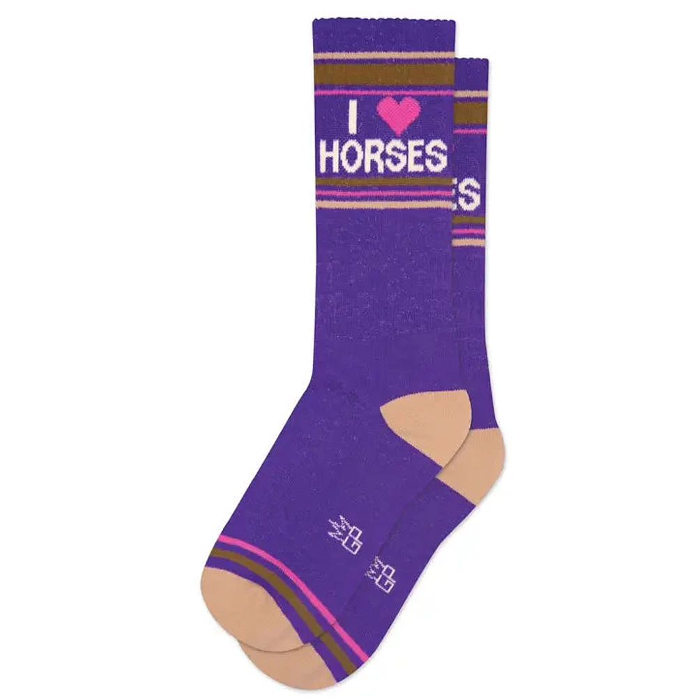 I ?? Horses Gym Crew Socks