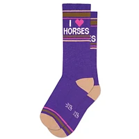 I ?? Horses Gym Crew Socks