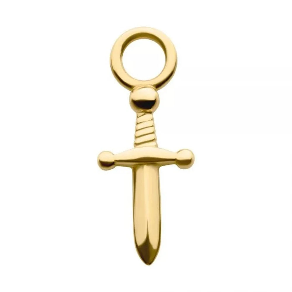 Dagger Charm 14Kt Gold