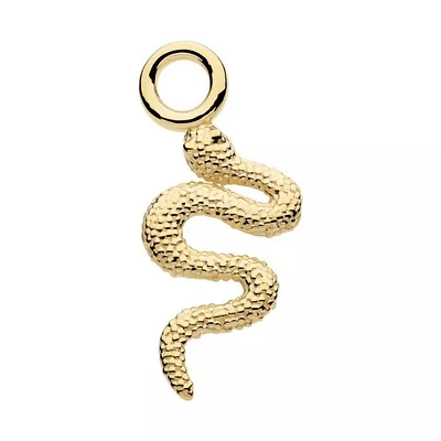 Breloque serpent en or 14 carats