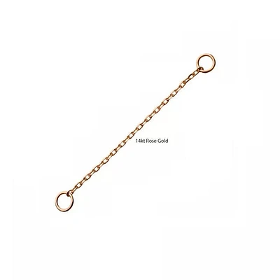 Nose Rolo Chain 1 1/4" 14kt Rosegold