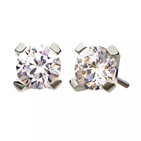 14 Kt Prong CZ 1,5 mm Or blanc sans fil