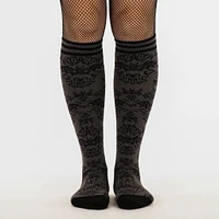 Bat Damask Knee High Socks