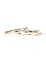 Anneaux empilables en argent sterling-vagues