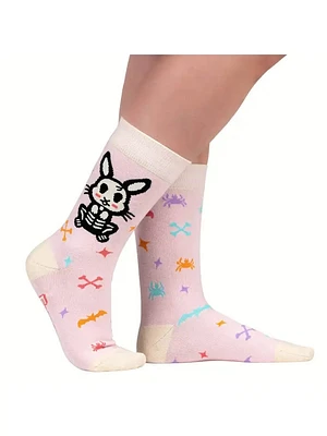 Skelly Bunny Crew Socks